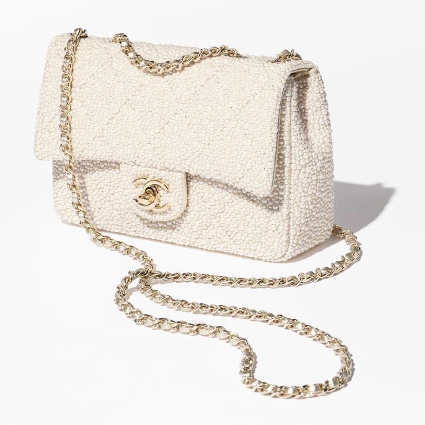[True-to-ORIGINAL] Chanel Evening Bag White 8.3in/21cm For Women AS4297-B19439-NAFIV