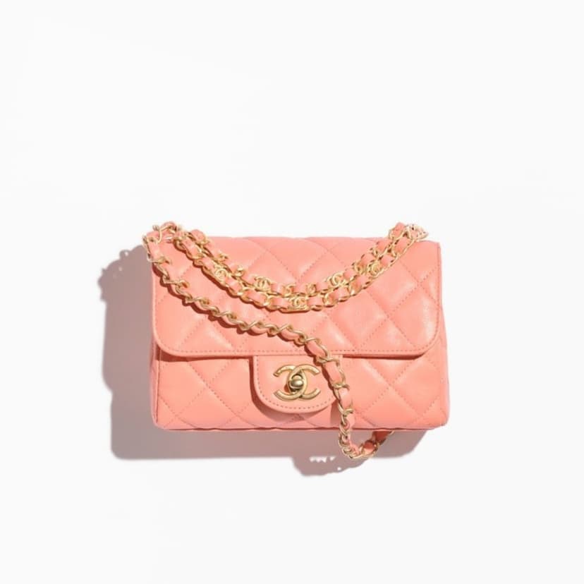 Chanel Mini Flap Bag Light Orange 7.1in/18cm For Women AS5239-B19405-NADOL