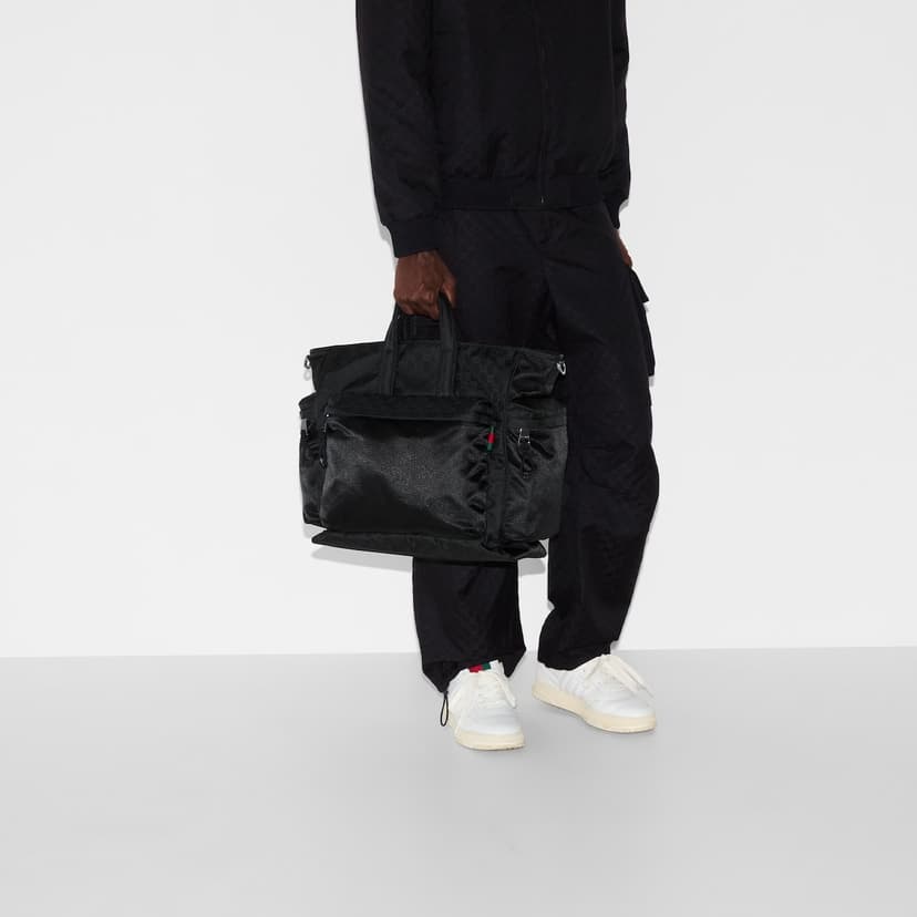 Gucci Large GG Tote Bag Black For Men 15in/38cm ‎‎818962 FAEEE 1062