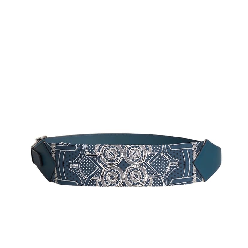 Hermes Banasilk Belt Bag Blue For Men 14cm/5.7in - H085437CKAB