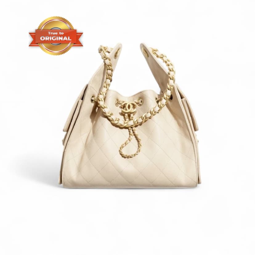 [True-to-ORIGINAL] Chanel 25 Small Handbag Beige For Women 10.2in/26cm  AS5293-B20304-NAGEK