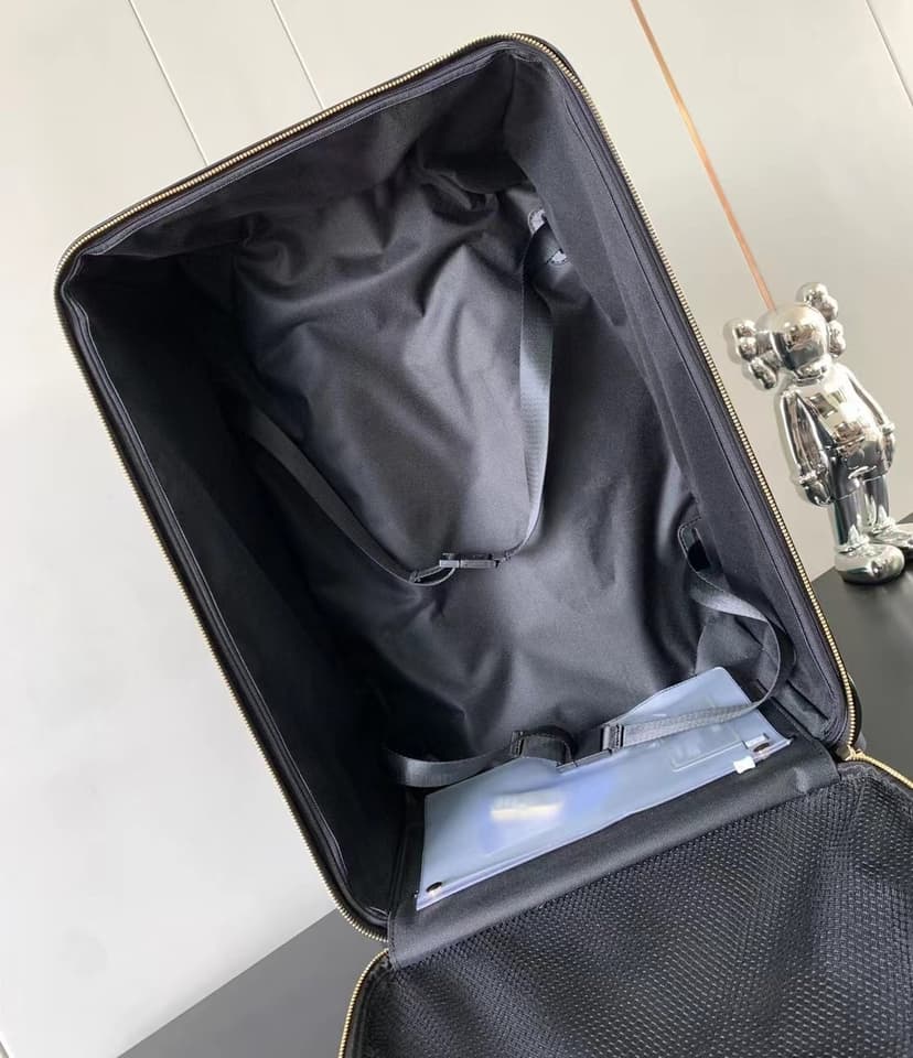 Chanel Quilted Suitcase Black For Women 19.7in/50cm