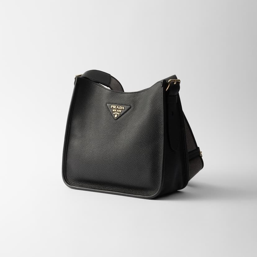 [True-to-ORIGINAL] Prada Medium Leather Bag Black For Women 11in/28cm 1BC073_2DKV_F0632_V_7NO