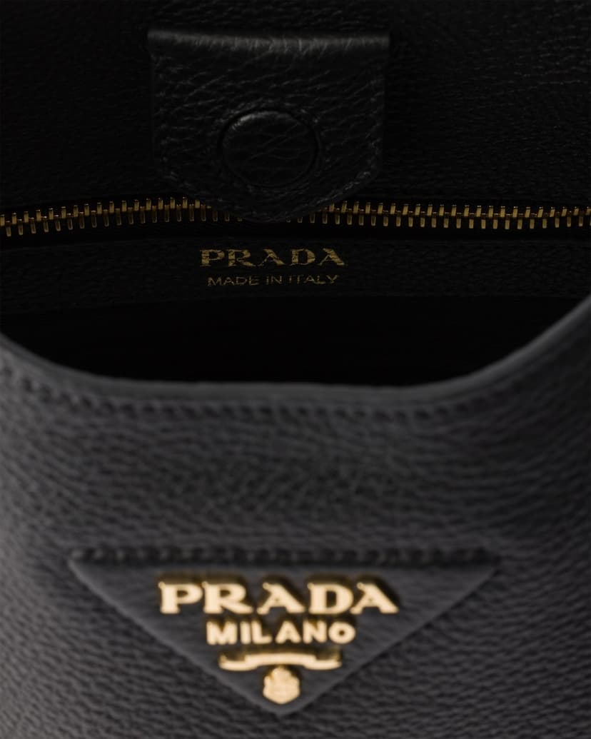[True-to-ORIGINAL] Prada Medium Leather Bag Black For Women 11in/28cm 1BC073_2DKV_F0632_V_7NO