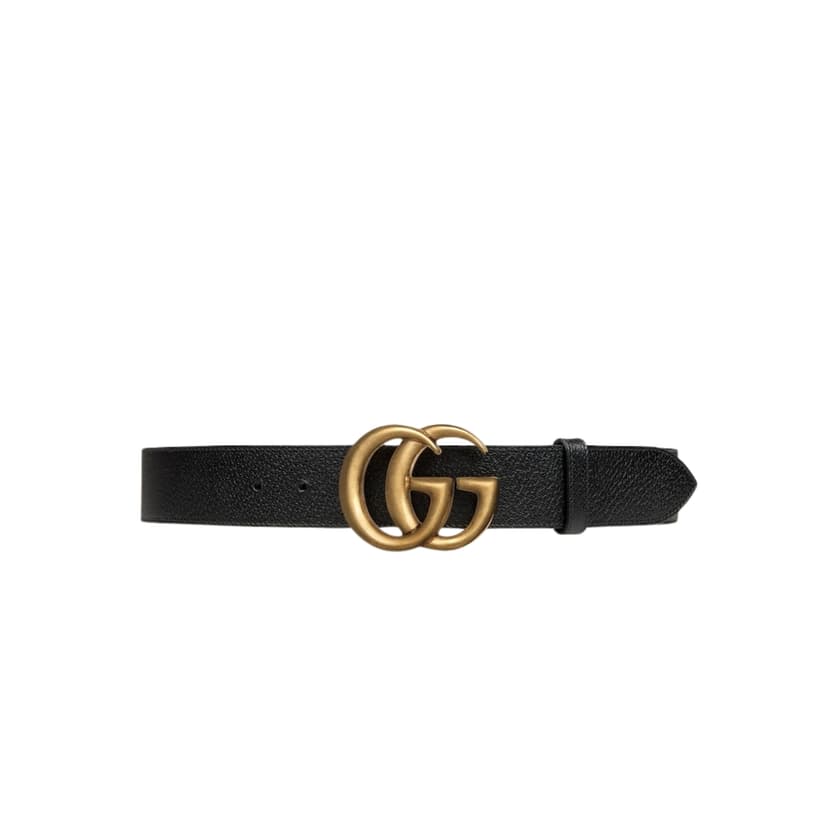Gucci GG Marmont Wide Belt 38mm Black For Men 406831 DJ20T 1000