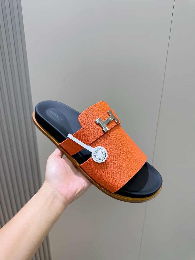 Hermes Jaures Sandal Orange For Men