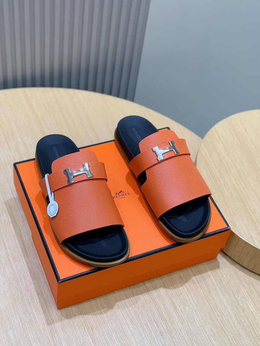 Hermes Jaures Sandal Orange For Men