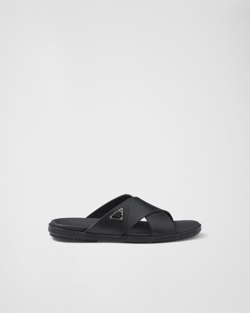 Prada Crisscross Slides Black For Men - 2X3111_3LEM_F0002_F_G000