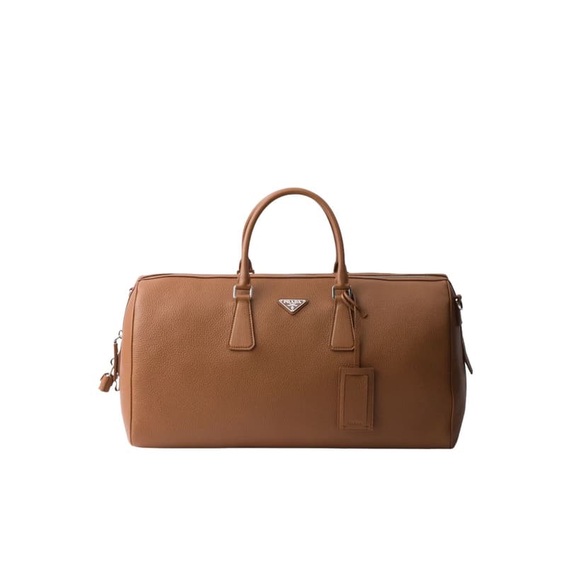 Prada Leather Duffel Bag Cognac For Men 50cm/20in - 2VC048_2BBE_F0046_V_OOO