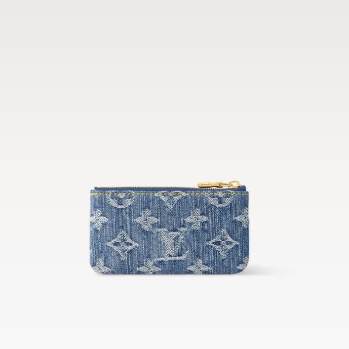 Louis Vuitton LV x TM Key Pouch Cherry Denim For Women 4.7in/12cm M14938