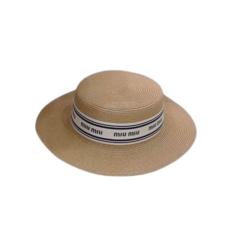 Miu Miu Straw Hat In Raffia Brown For Women 57cm/22.4in