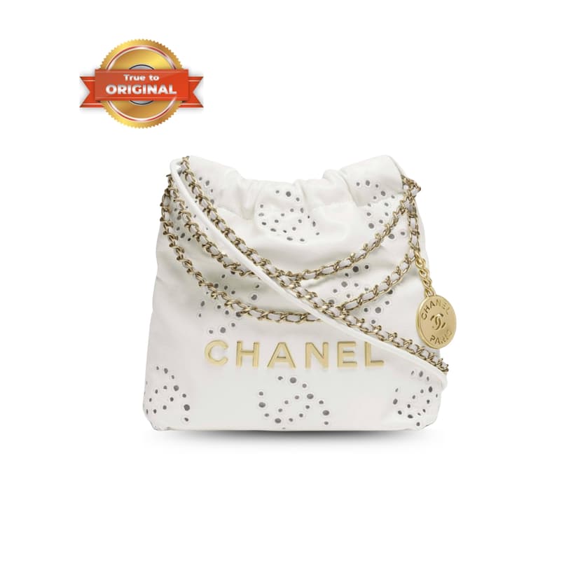 [True-to-ORIGINAL] Chanel 22 Mini Handbag White 7.5in/19cm For Women AS3980-B19648-10601