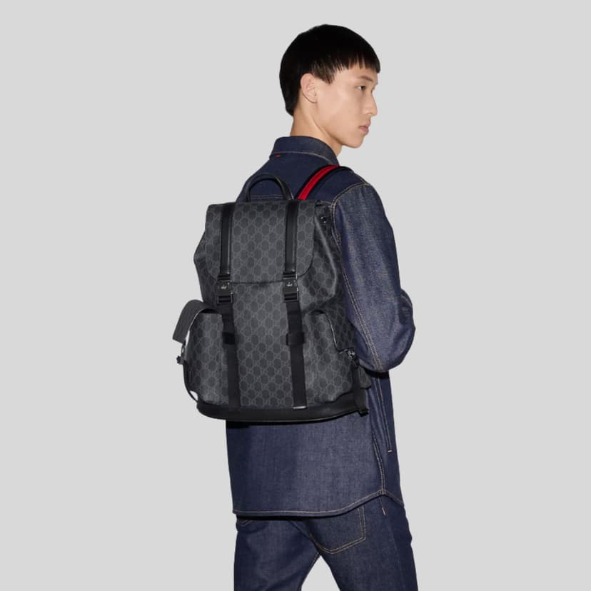 Gucci Large Backpack Black For Men 45cm/18.1in - 792080 FADJQ 1185