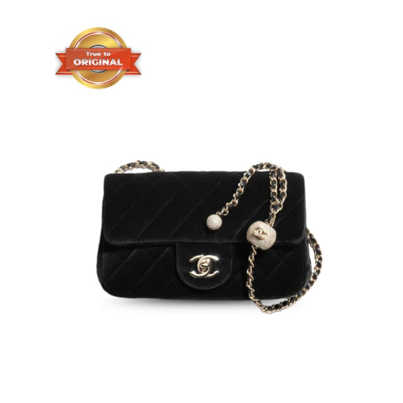 [True-to-ORIGINAL] Chanel Mini Flap Bag Black For Women 7.9in/20cm AS1787-B20826-94305