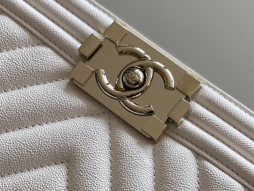 Chanel Mini Boy Flapbag White