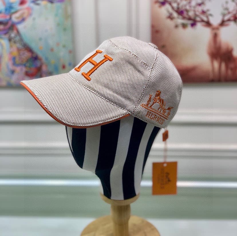 Hermes Davis H Primavera Cap Beige Hermes Cap