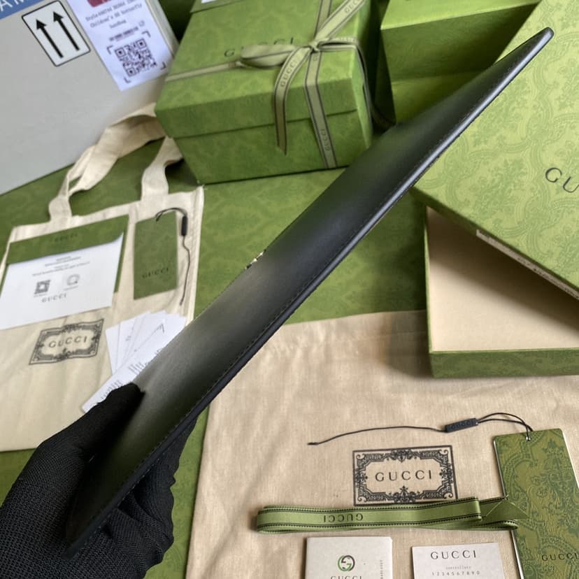 Gucci Marmont Pouch Black GG 475317 DJ20T 1000