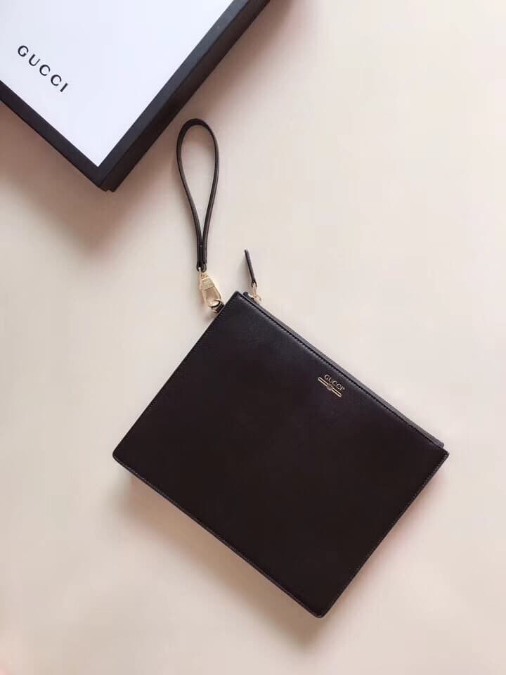 Gucci Marmont Pouch Black For Men, Men's Pouch 12in/30cm GG