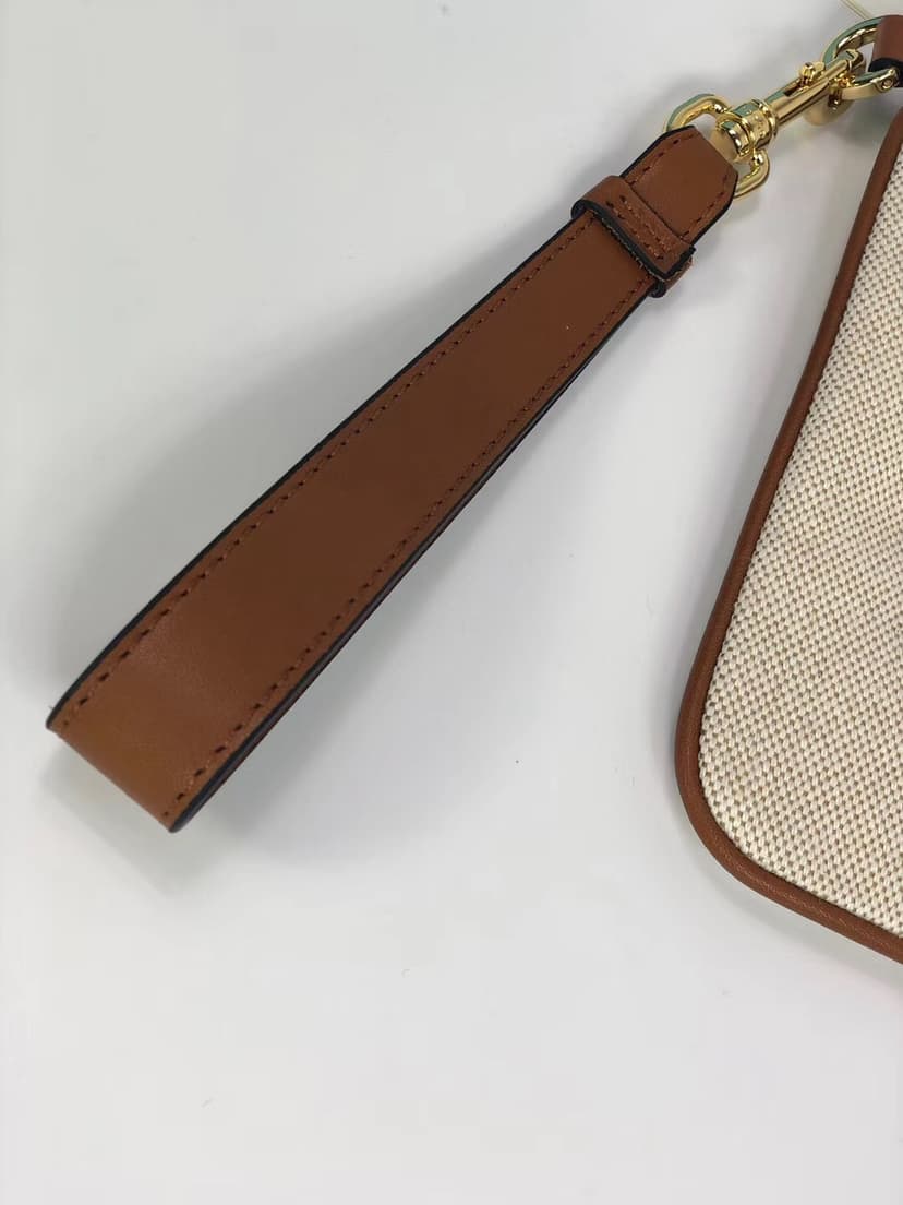 Gucci Vintage Canvas Pouch Beige Green Red Stripe For Men, Men's Pouch 11.5in/29cm GG