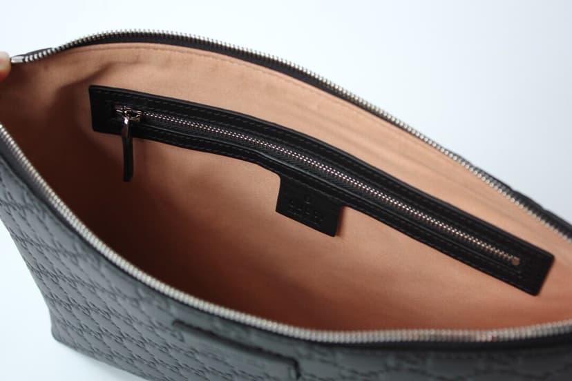 Gucci Animalier Pouch Full Black For Men, Men's Pouch 12in/30.5cm GG