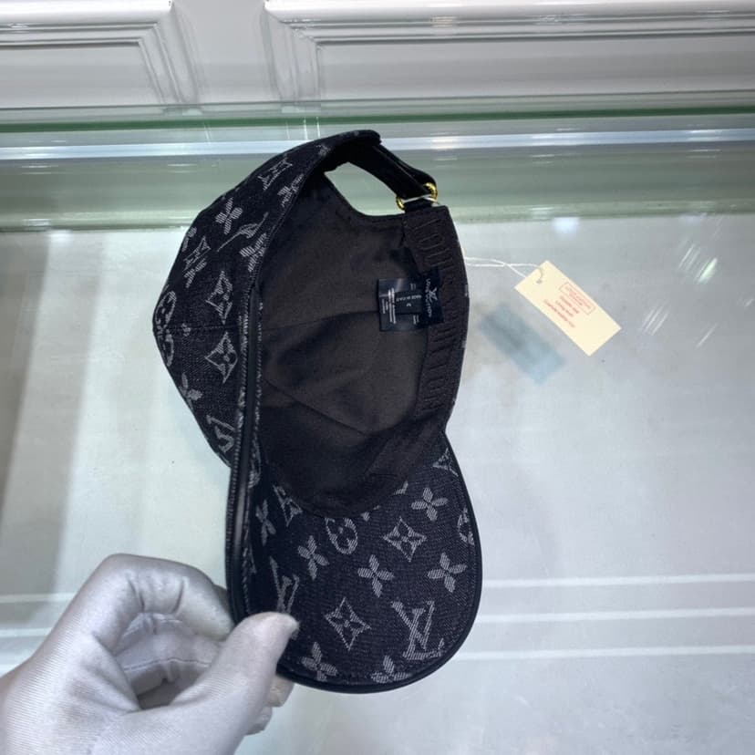 Louis Vuitton Monogram Jacquard Denim Cap Black LV Cap
