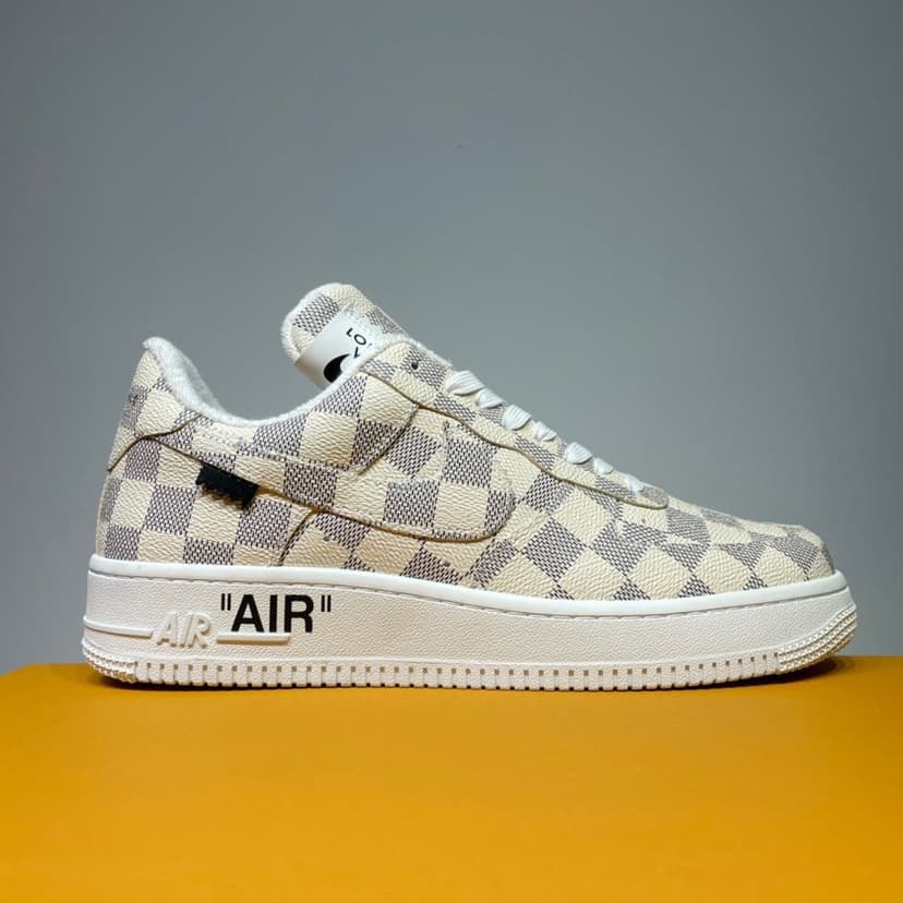 Louis Vuitton And Nike “Air Force 1” By Virgil Abloh Ivory For Men, Men’s Shoes