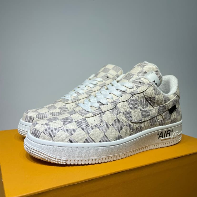 Louis Vuitton And Nike “Air Force 1” By Virgil Abloh Ivory For Men, Men’s Shoes