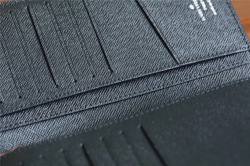 Louis Vuitton Brazza Wallet Monogram Pastel Noir Canvas For Men, Men's Wallet 7.5in/19cm LV