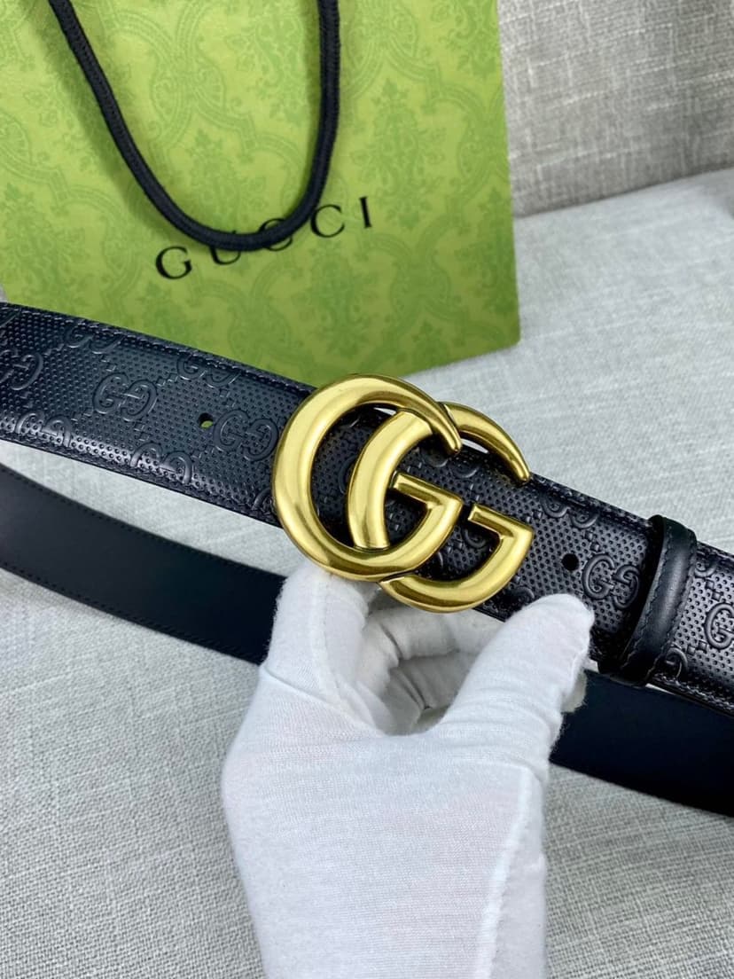 Gucci Signature Belt Black For Women, Women Belt