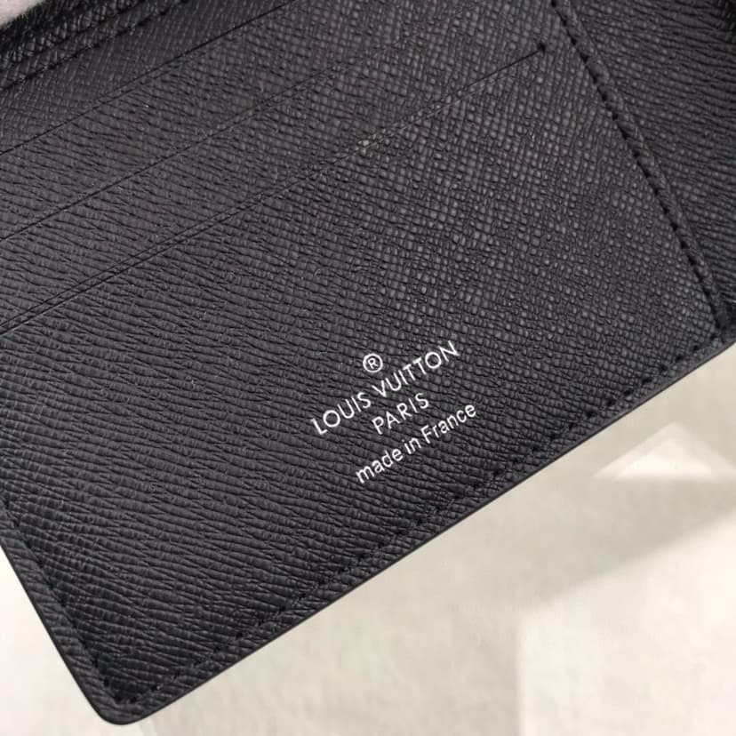 Louis Vuitton Multiple Wallet Monogram Eclipse For Men, Men's Wallet 4.5in/11.5cm LV M61695