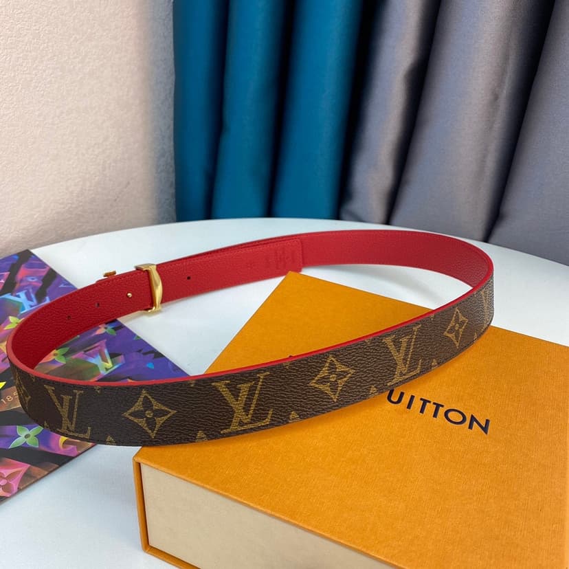 Louis Vuitton LV Initiales Reversible Belt Monogram Canvas, Woment Belt M0322T