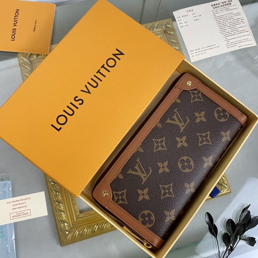 Louis Vuitton Zippy Wallet Trunk Monogram Canvas For Men, Men's Wallet 7.7in/19.5cm LV