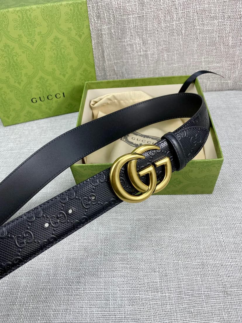 Gucci Signature Belt Black For Women, Women Belt