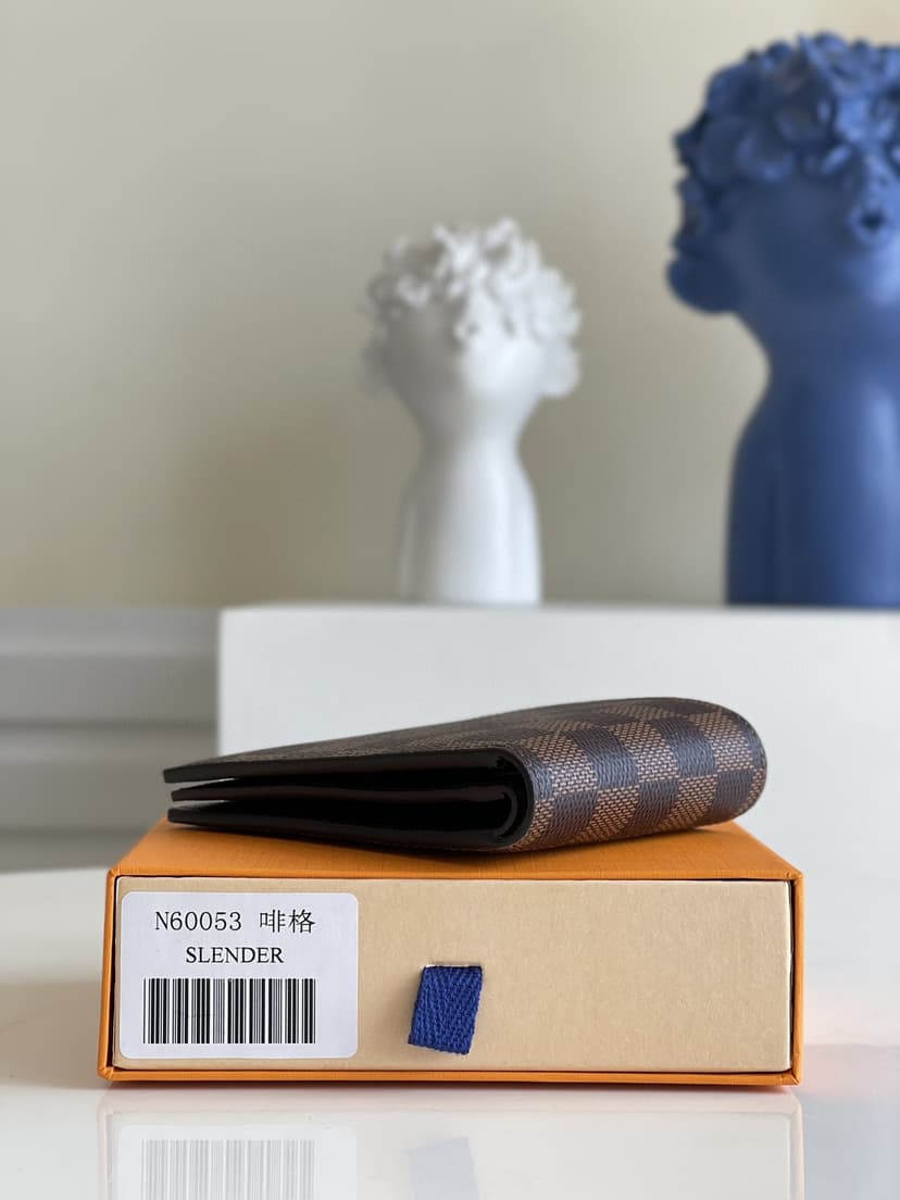 Louis Vuitton Amerigo Wallet Damier Ebene For Men, Men's Wallet 4.7in/11.5cm LV