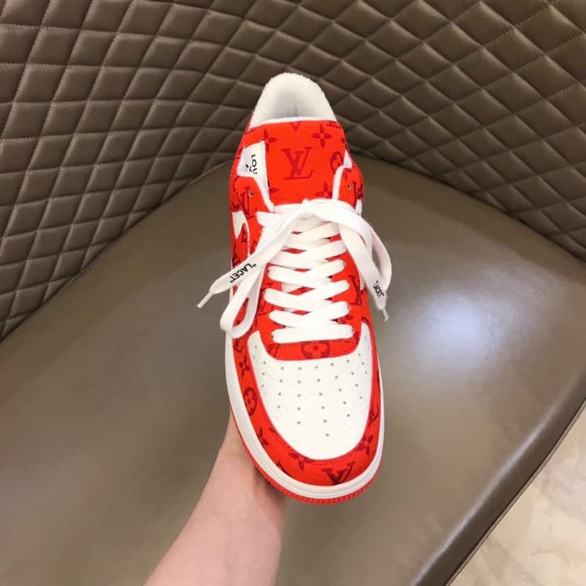 Louis Vuitton And Nike “Air Force 1” By Virgil Abloh White/Comet Red For Men, Men's Shoes 1A9VA9