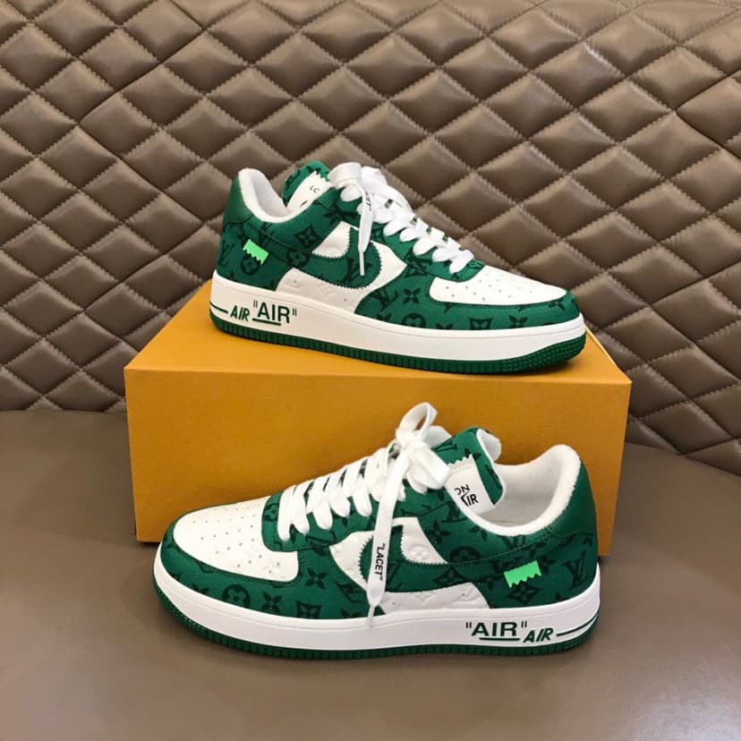 Louis Vuitton And Nike “Air Force 1” By Virgil Abloh White/Gym Green For Men, Men's Shoes 1A9V9U