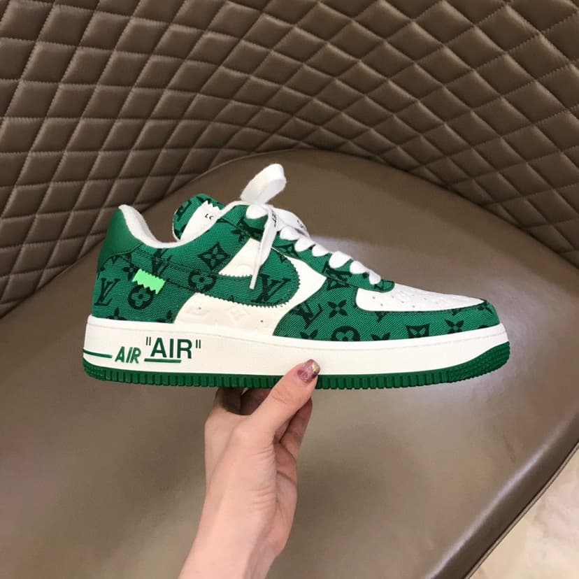 Louis Vuitton And Nike “Air Force 1” By Virgil Abloh White/Gym Green For Men, Men's Shoes 1A9V9U