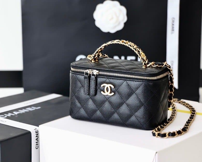 Chanel Small Vanity Case Black AS3171