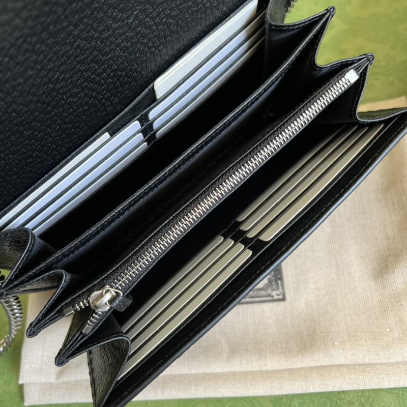 Gucci Dionysus GG Mini Chain Bag Black And Ivory 401231 UN3BN 1274