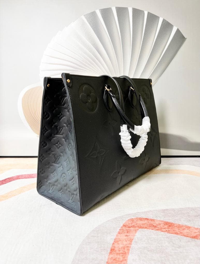 Louis Vuitton Onthego GM Monogram Empreinte Tote Bag Black M44925