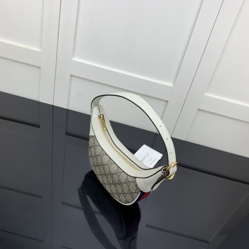 Gucci Ophidia GG Mini Bag Beige And Ebony GG Supreme Canvas 658551 96IWG 9794