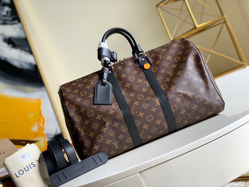 Louis Vuitton Keepall Bandouliere 45 Monogram Macassar Canvas M56711