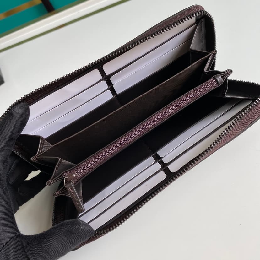 Gucci GG Supreme Beige Zip Around Wallet For Men, Men's Wallets 19cm/7.5in GG