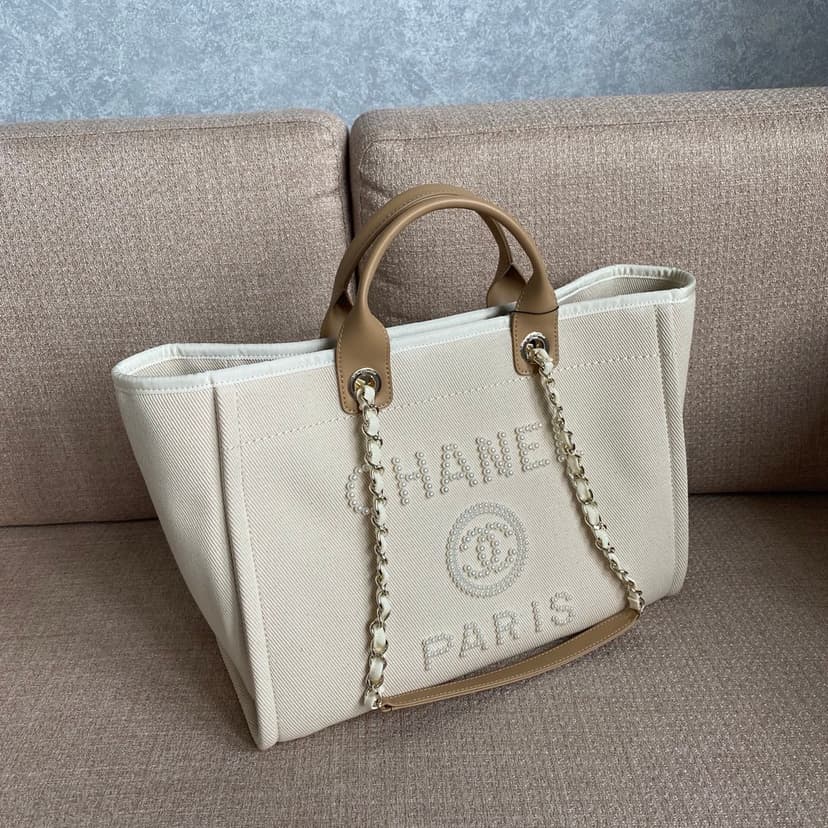 Chanel Deauville Tote Bag Beige