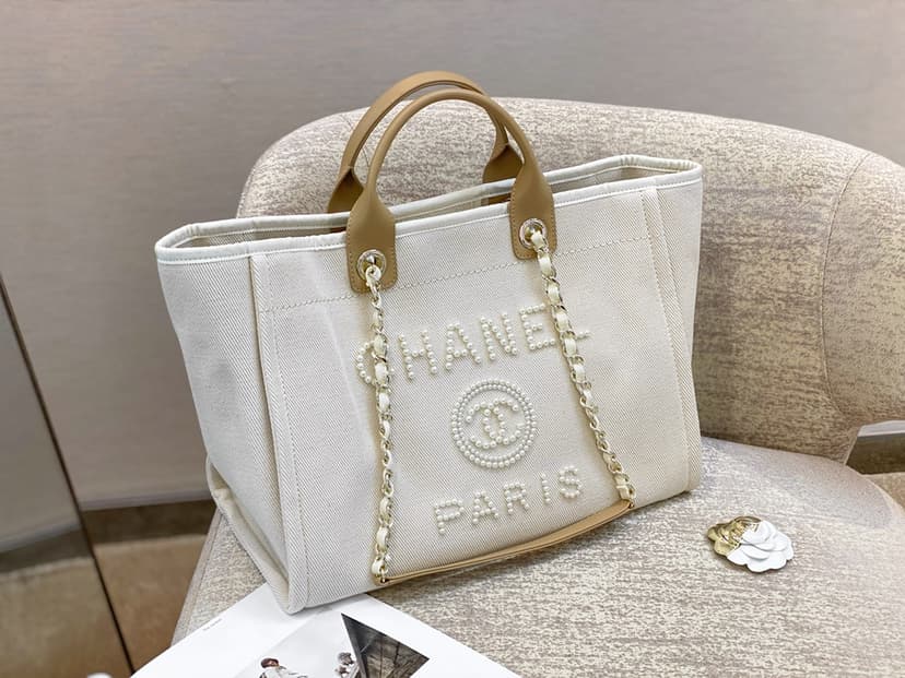 Chanel Deauville Tote Bag Beige