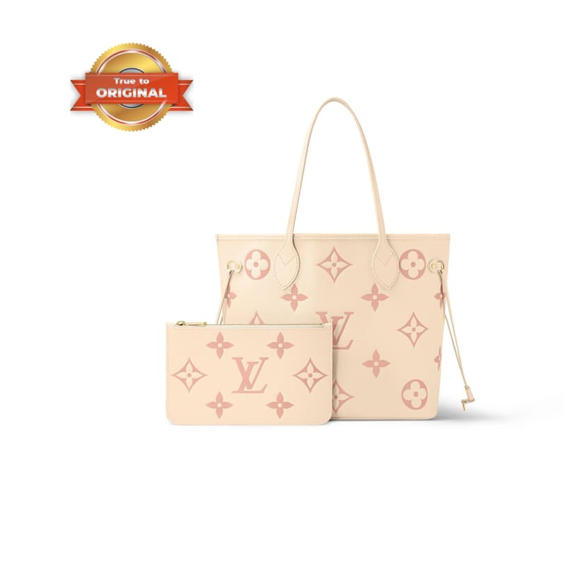 [True-to-ORIGINAL] Louis Vuitton Neverfull MM Creme For Women 12.2in/31cm M21579