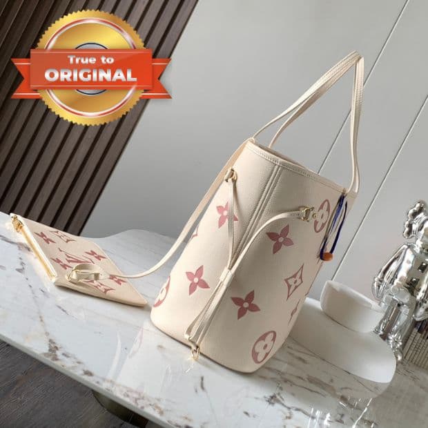 [True-to-ORIGINAL] Louis Vuitton Neverfull MM Creme For Women 12.2in/31cm M21579