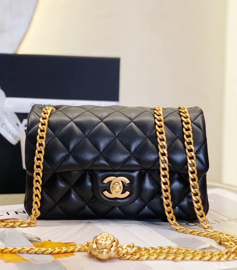 [True-to-ORIGINAL]Chanel Small Flap Bag Black For Women, Women's Bags 8.7in/22cm