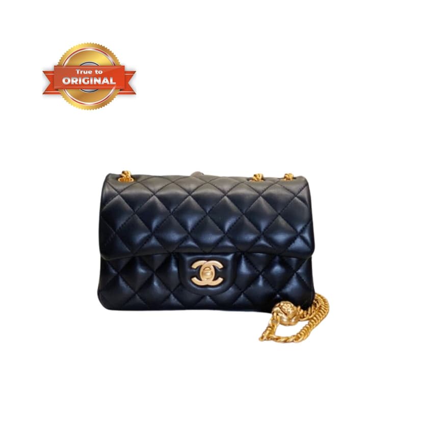 [True-to-ORIGINAL]Chanel Small Flap Bag Black For Women, Women's Bags 8.7in/22cm