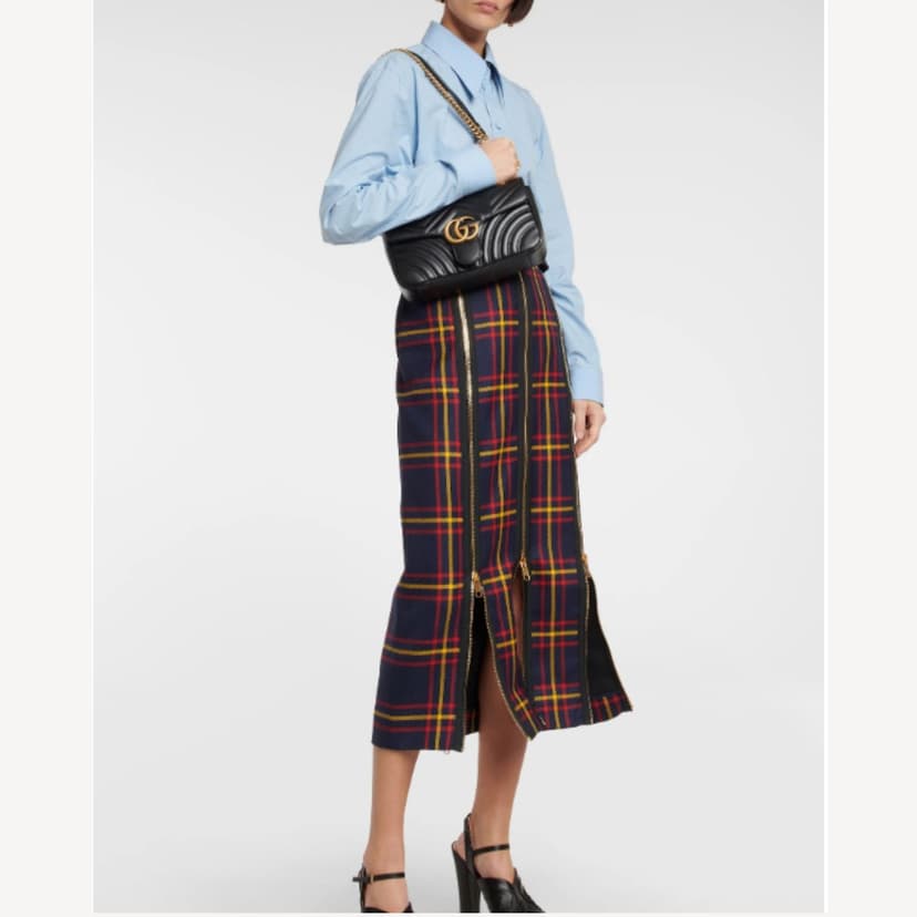 Gucci Marmont Matelassé Shoulder Bag Black 443497 DTDIT 1000